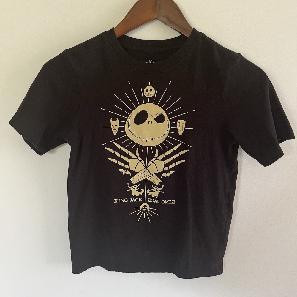 Disney Shirt Nightmare Before Christmas Jack Skellington KID M Pumpkin King 075